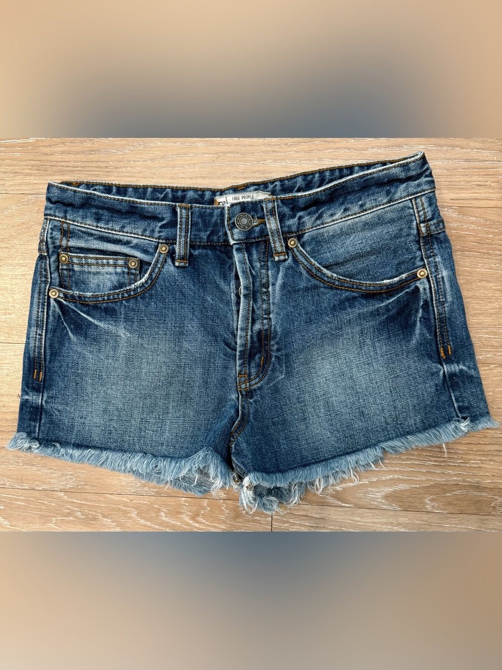 Free People High-Rise Denim Shorts Size 26